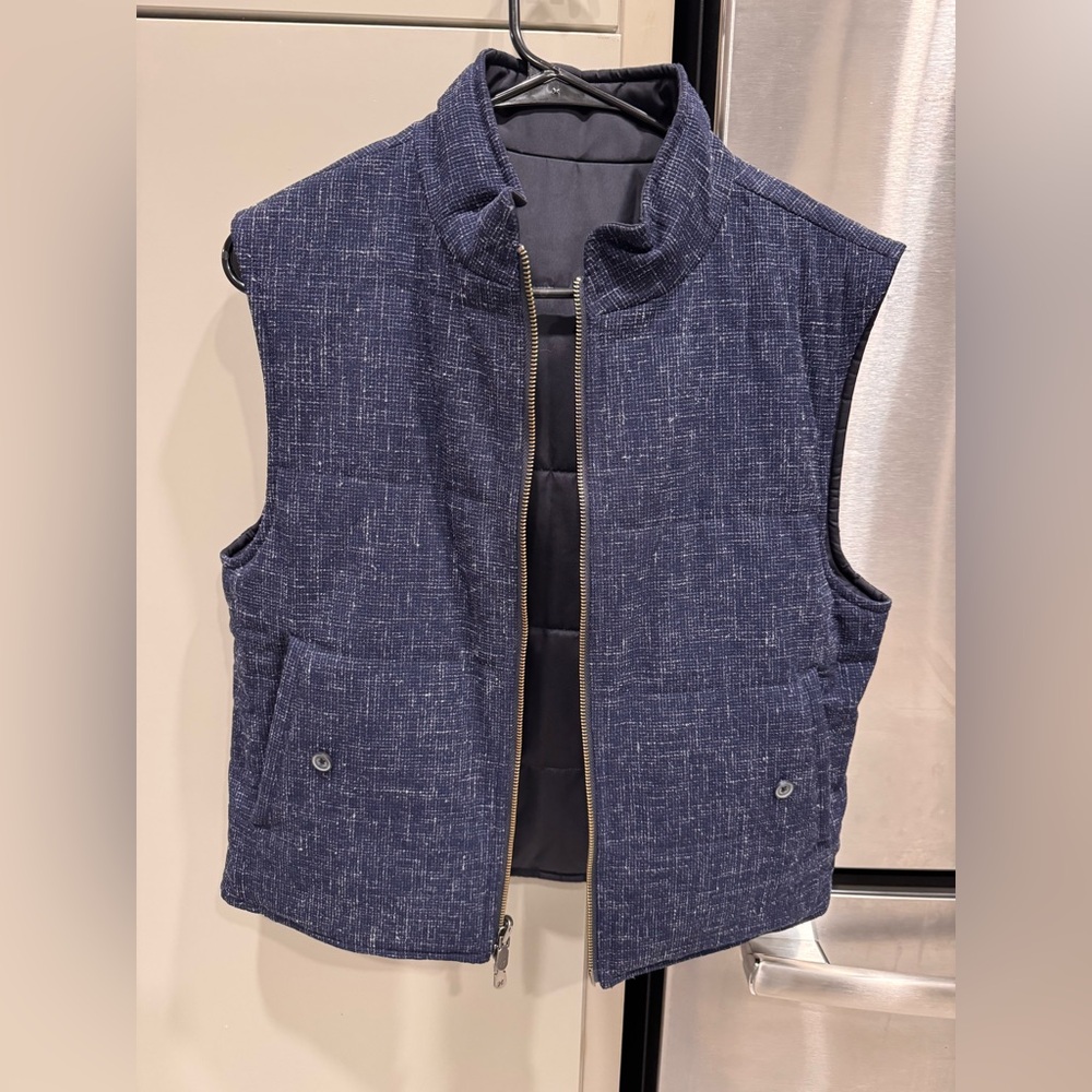 J‎ Hilburn  Wool Cashmere Reversible Vest Size 36xs Classic Designer